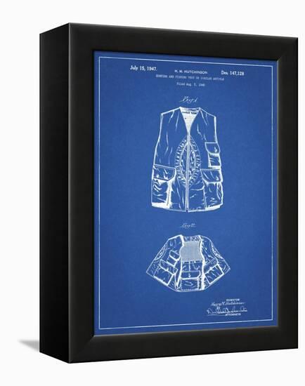 PP661-Blueprint Hunting and Fishing Vest Patent Poster-Cole Borders-Framed Premier Image Canvas