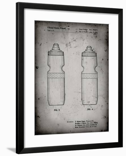 PP669-Faded Grey Cycling Water Bottle Patent Poster-Cole Borders-Framed Giclee Print