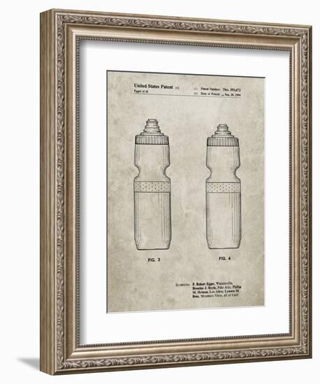 PP669-Sandstone Cycling Water Bottle Patent Poster-Cole Borders-Framed Giclee Print