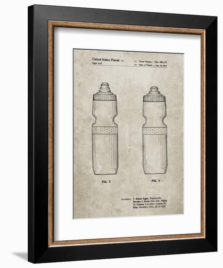 PP669-Sandstone Cycling Water Bottle Patent Poster-Cole Borders-Framed Giclee Print