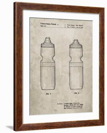 PP669-Sandstone Cycling Water Bottle Patent Poster-Cole Borders-Framed Giclee Print