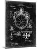 PP67-Black Grunge Gyrocompass Patent Poster-Cole Borders-Mounted Giclee Print