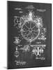 PP67-Chalkboard Gyrocompass Patent Poster-Cole Borders-Mounted Giclee Print