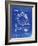 PP67-Faded Blueprint Gyrocompass Patent Poster-Cole Borders-Framed Giclee Print