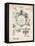PP67-Vintage Parchment Gyrocompass Patent Poster-Cole Borders-Framed Premier Image Canvas