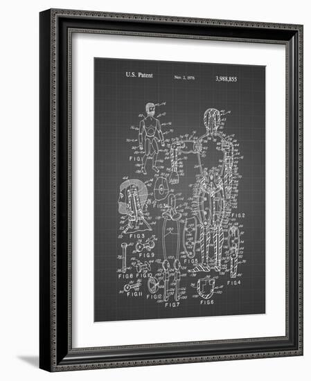 PP675-Black Grid The Defenders Toy 1976 Patent Poster-Cole Borders-Framed Giclee Print