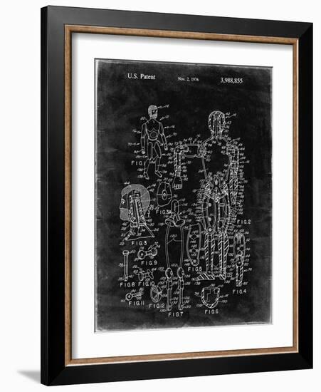 PP675-Black Grunge The Defenders Toy 1976 Patent Poster-Cole Borders-Framed Giclee Print