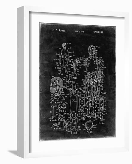 PP675-Black Grunge The Defenders Toy 1976 Patent Poster-Cole Borders-Framed Giclee Print