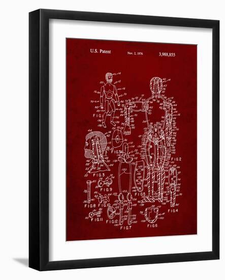 PP675-Burgundy The Defenders Toy 1976 Patent Poster-Cole Borders-Framed Giclee Print