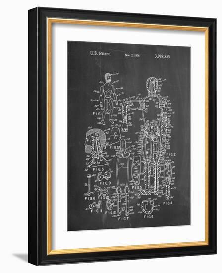 PP675-Chalkboard The Defenders Toy 1976 Patent Poster-Cole Borders-Framed Giclee Print