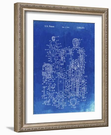 PP675-Faded Blueprint The Defenders Toy 1976 Patent Poster-Cole Borders-Framed Giclee Print