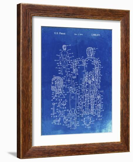 PP675-Faded Blueprint The Defenders Toy 1976 Patent Poster-Cole Borders-Framed Giclee Print