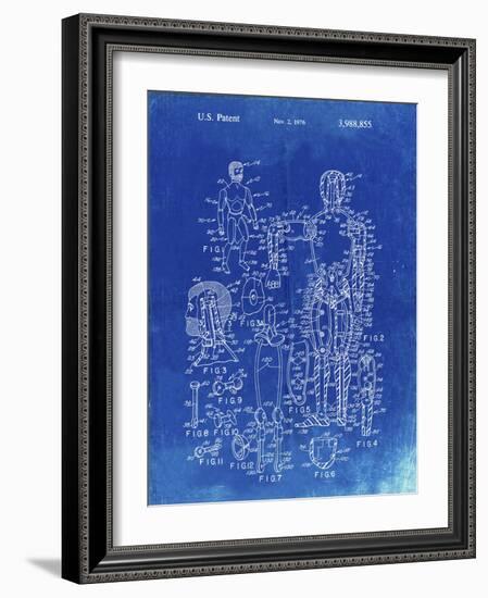 PP675-Faded Blueprint The Defenders Toy 1976 Patent Poster-Cole Borders-Framed Giclee Print