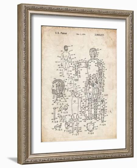 PP675-Vintage Parchment The Defenders Toy 1976 Patent Poster-Cole Borders-Framed Giclee Print