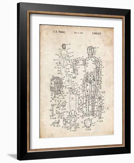 PP675-Vintage Parchment The Defenders Toy 1976 Patent Poster-Cole Borders-Framed Giclee Print