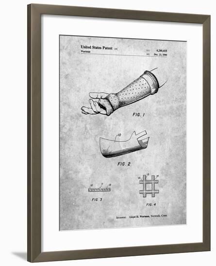 PP687-Slate Orthopedic Hard Cast Patent Poster-Cole Borders-Framed Giclee Print