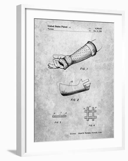 PP687-Slate Orthopedic Hard Cast Patent Poster-Cole Borders-Framed Giclee Print