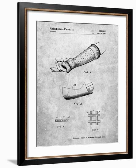 PP687-Slate Orthopedic Hard Cast Patent Poster-Cole Borders-Framed Giclee Print