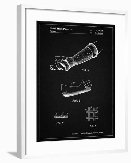 PP687-Vintage Black Orthopedic Hard Cast Patent Poster-Cole Borders-Framed Giclee Print