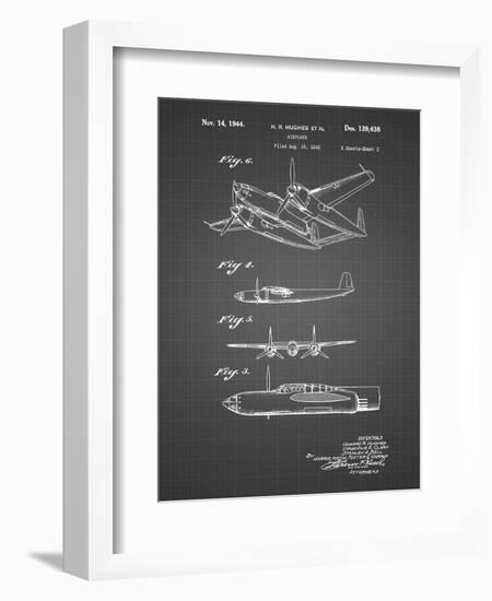 PP69-Black Grid Lockheed XP-58 Chain Lightning Poster-Cole Borders-Framed Giclee Print