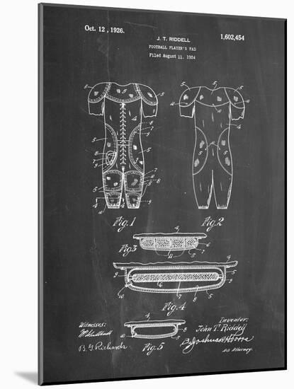 PP690-Chalkboard Ridell Football Pads 1926 Patent Poster-Cole Borders-Mounted Giclee Print