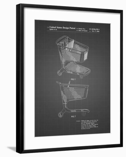 PP693-Black Grid Target Shopping Cart Patent Poster-Cole Borders-Framed Giclee Print