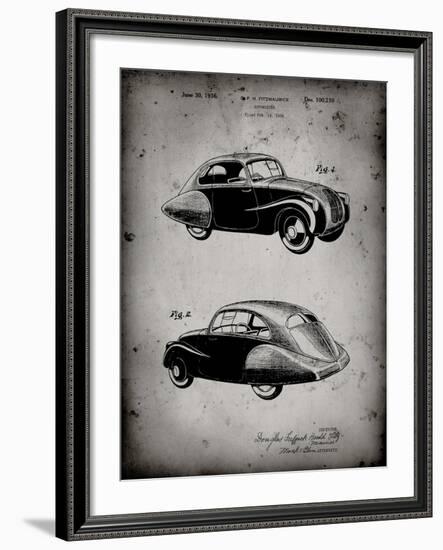 PP697-Faded Grey 1936 Tatra Concept Patent Poster-Cole Borders-Framed Giclee Print