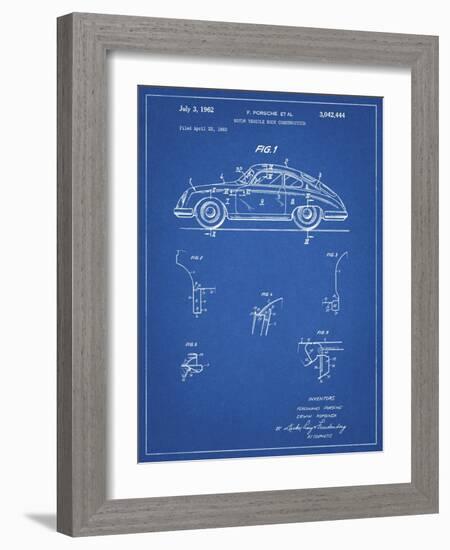 PP698-Blueprint 1960 Porsche 365 Patent Poster-Cole Borders-Framed Giclee Print