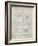 PP700-Antique Grid Parchment 199 Porsche 911 Patent Poster-Cole Borders-Framed Giclee Print