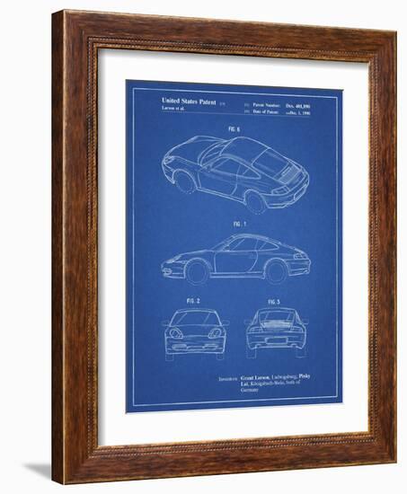 PP700-Blueprint 199 Porsche 911 Patent Poster-Cole Borders-Framed Giclee Print