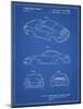 PP700-Blueprint 199 Porsche 911 Patent Poster-Cole Borders-Mounted Giclee Print