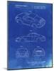 PP700-Faded Blueprint 199 Porsche 911 Patent Poster-Cole Borders-Mounted Giclee Print