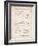 PP700-Vintage Parchment 199 Porsche 911 Patent Poster-Cole Borders-Framed Giclee Print
