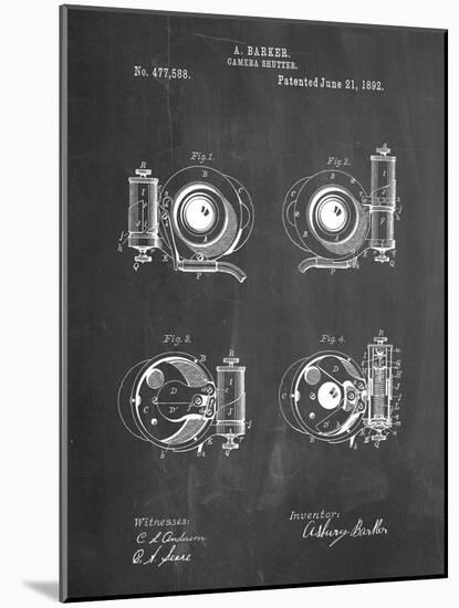 PP707-Chalkboard Asbury Frictionless Camera Shutter Patent Poster-Cole Borders-Mounted Giclee Print