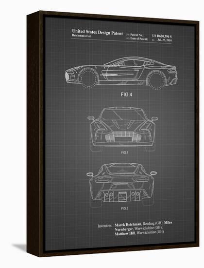 PP711-Black Grid Aston Martin One-77 Patent Poster-Cole Borders-Framed Premier Image Canvas