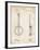 PP715-Vintage Parchment Banjo Mandolin Patent Poster-Cole Borders-Framed Giclee Print