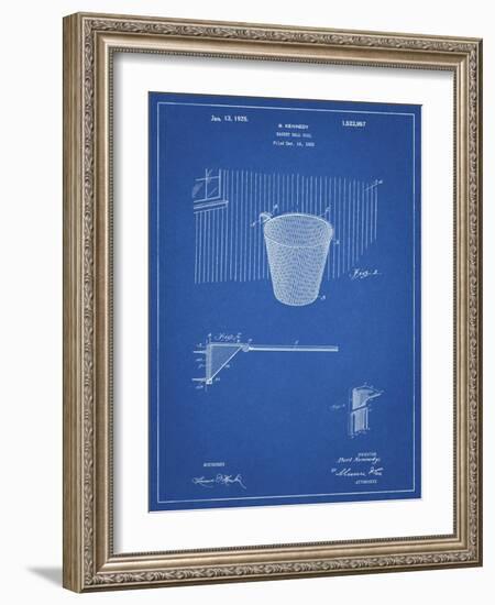 PP717-Blueprint Basketball Goal Patent Poster-Cole Borders-Framed Giclee Print