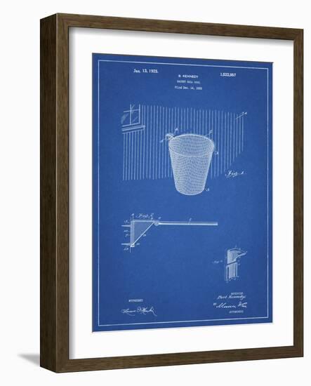 PP717-Blueprint Basketball Goal Patent Poster-Cole Borders-Framed Giclee Print