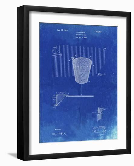 PP717-Faded Blueprint Basketball Goal Patent Poster-Cole Borders-Framed Giclee Print