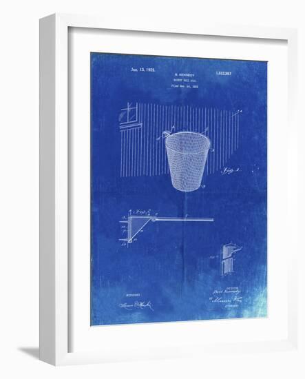 PP717-Faded Blueprint Basketball Goal Patent Poster-Cole Borders-Framed Giclee Print