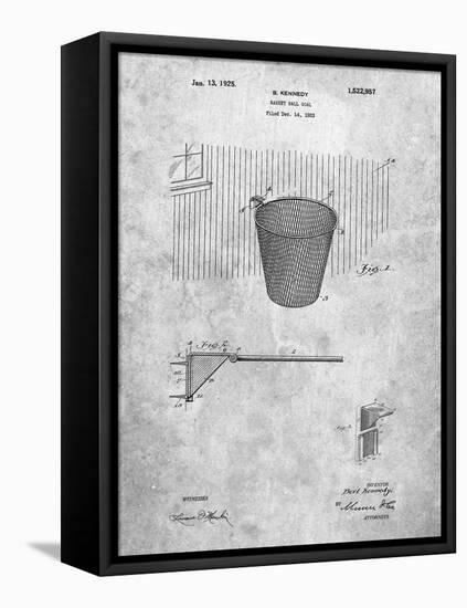 PP717-Slate Basketball Goal Patent Poster-Cole Borders-Framed Premier Image Canvas