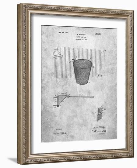 PP717-Slate Basketball Goal Patent Poster-Cole Borders-Framed Giclee Print
