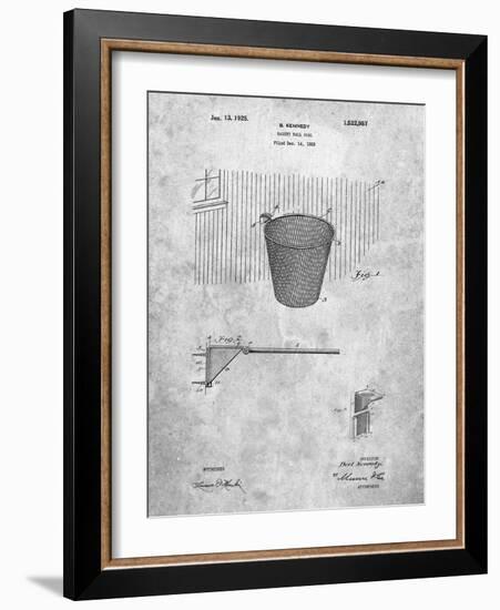 PP717-Slate Basketball Goal Patent Poster-Cole Borders-Framed Giclee Print