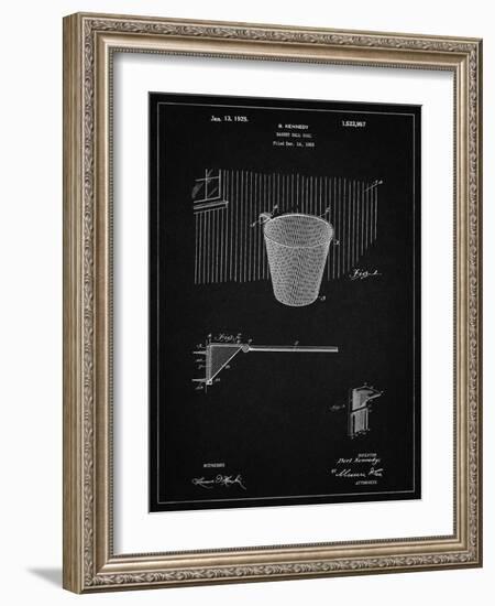 PP717-Vintage Black Basketball Goal Patent Poster-Cole Borders-Framed Giclee Print