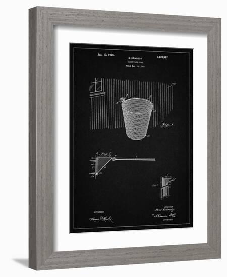 PP717-Vintage Black Basketball Goal Patent Poster-Cole Borders-Framed Giclee Print