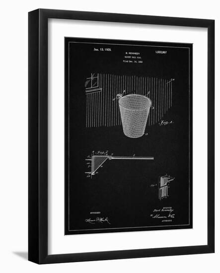 PP717-Vintage Black Basketball Goal Patent Poster-Cole Borders-Framed Giclee Print