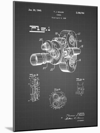 PP72-Black Grid Bell and Howell Color Filter Camera Patent Poster-Cole Borders-Mounted Giclee Print