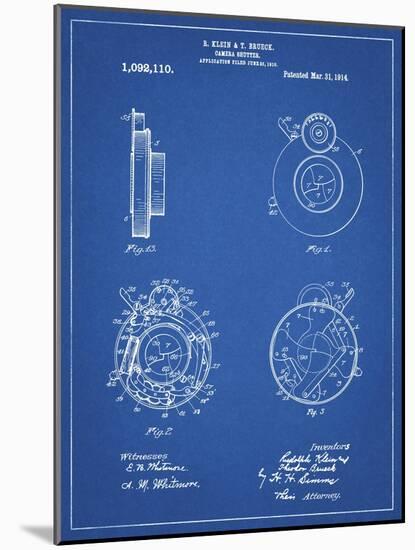 PP720-Blueprint Bausch and Lomb Camera Shutter Patent Poster-Cole Borders-Mounted Giclee Print