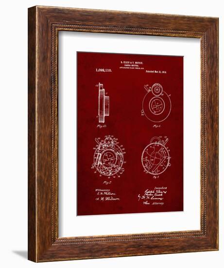 PP720-Burgundy Bausch and Lomb Camera Shutter Patent Poster-Cole Borders-Framed Giclee Print