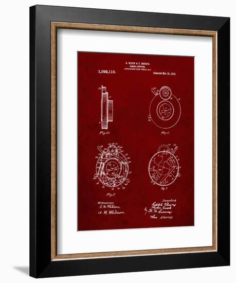 PP720-Burgundy Bausch and Lomb Camera Shutter Patent Poster-Cole Borders-Framed Giclee Print